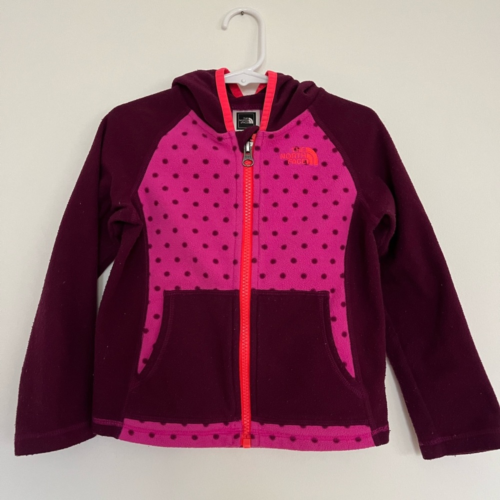North Face Toddler Zip Fleece Hoodie Kids size 4T